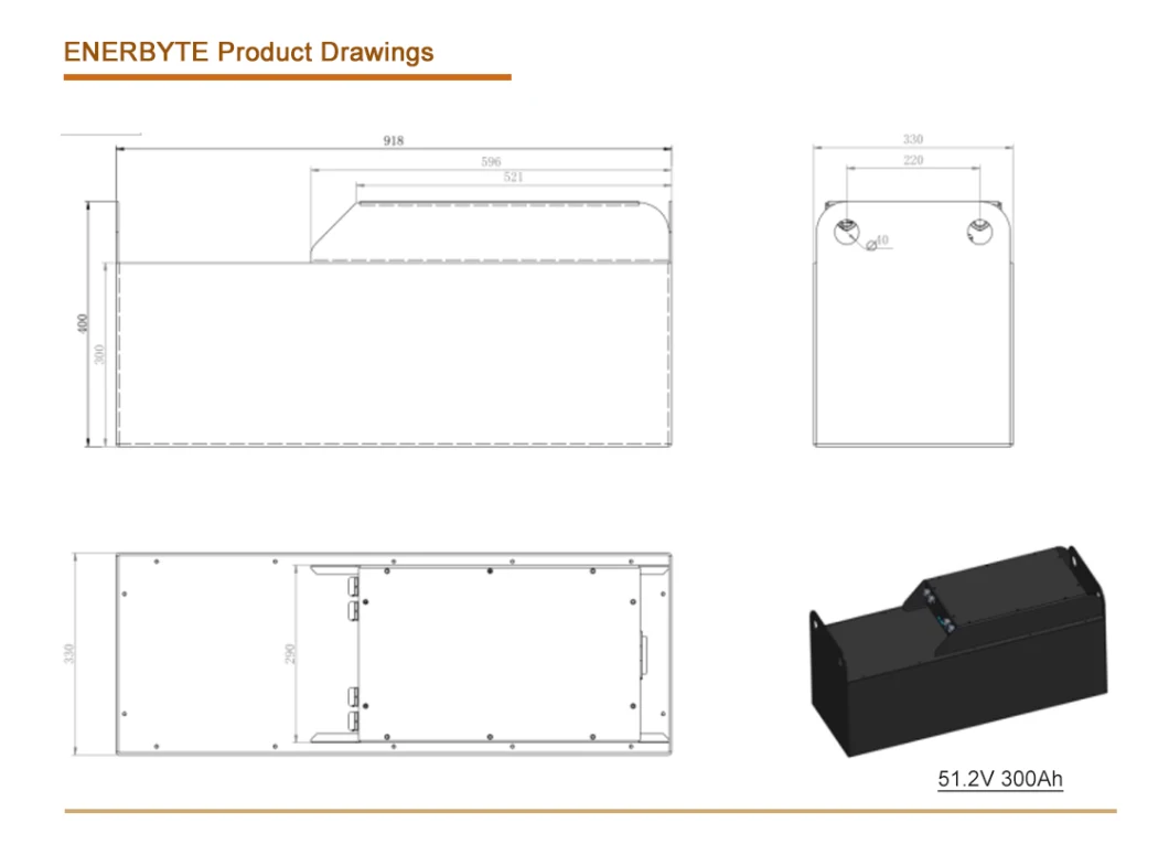 Electric Car Battery/Forklift Battery Pack 48V 300ah Lithium Ion LiFePO4 Battery Storage/Traction Battery/Deep Cycle Forklift Battery