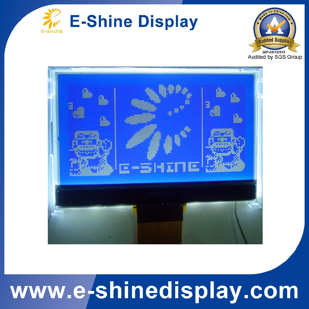 Character/Graphic COG/COB/TAB transflective/transmissive/reflective TN/VA/STN/FSTN LCD display with 12864A DOT series touch screen